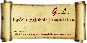Györgyjakab Leopoldina névjegykártya